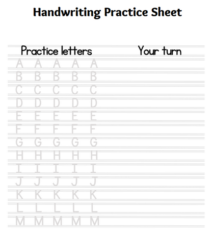 Free Alphabet Tracing 100 pages